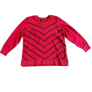 Liz Taylor Red Long Sleeve Sweater - Large